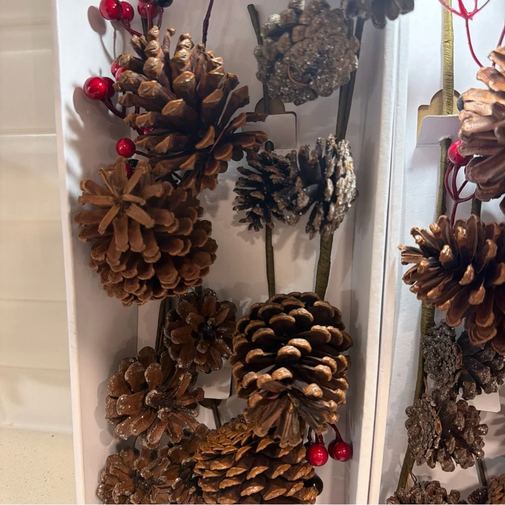 Wondershop Target 2 Sets Of Four Decorative Picks Pine Cones New